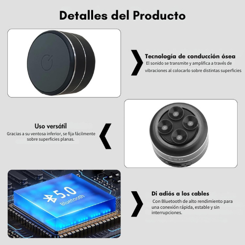 Mini Altavoz Portátil con Ventosa